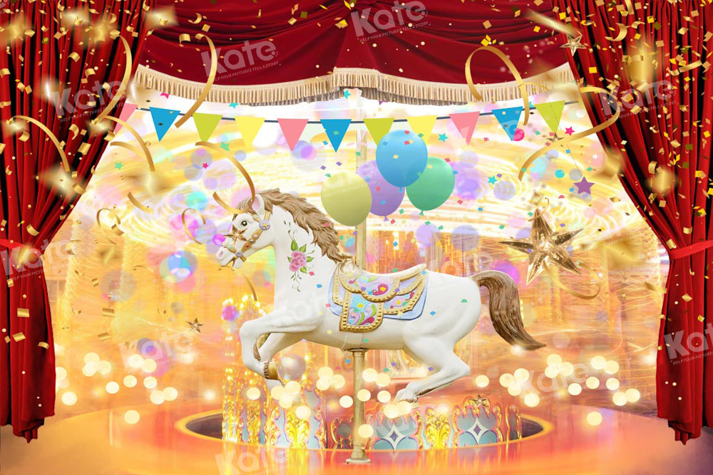 Kate Playground Carousel Backdrop Designed by GQ - Kate Backdrop AU