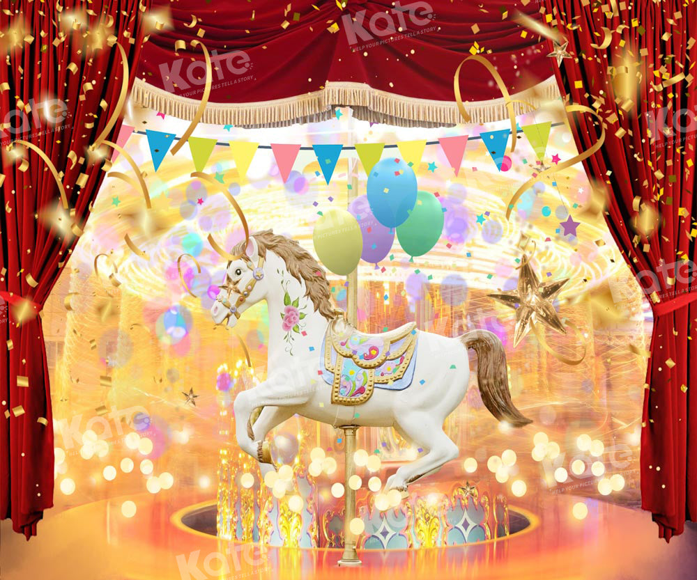 Kate Playground Carousel Backdrop Designed by GQ - Kate Backdrop AU