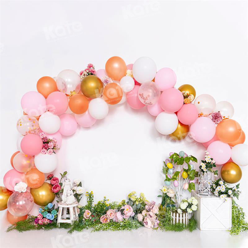 Kate Spring Easter Floral Balloons Backdrop for Photography - Kate Backdrop AU
