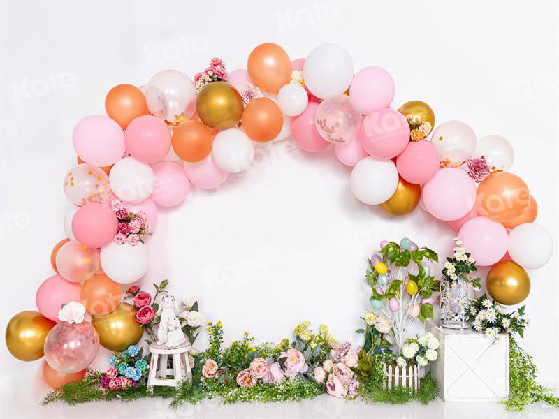 Kate Spring Easter Floral Balloons Backdrop for Photography - Kate Backdrop AU