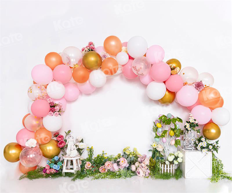 Kate Spring Easter Floral Balloons Backdrop for Photography - Kate Backdrop AU