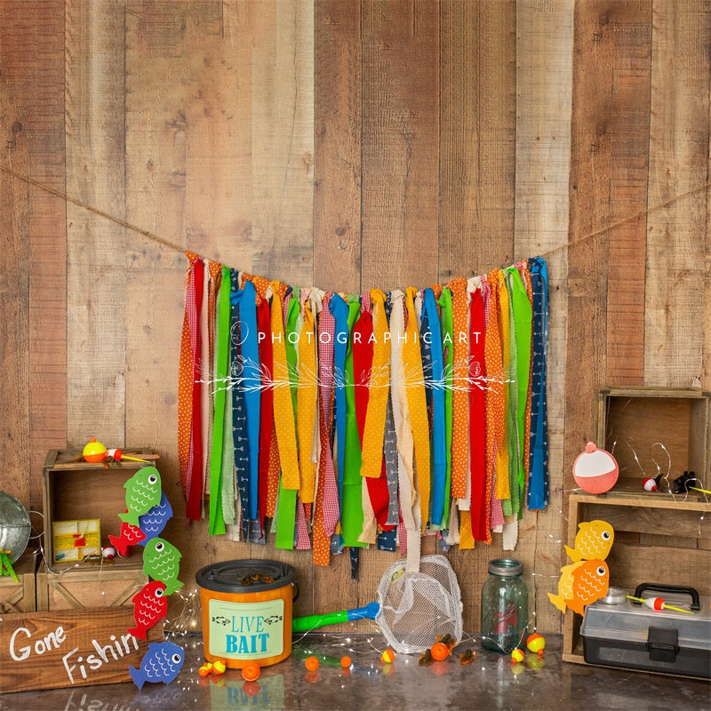 Kate Gone Fishing Backdrop for Photography Designed by Jenna Onyia - Kate Backdrop AU
