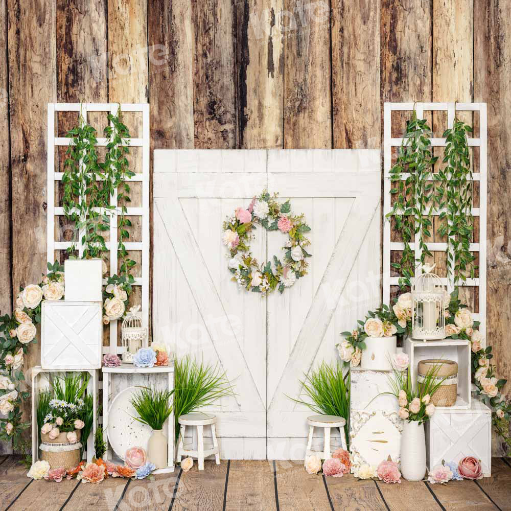 Kate Spring Easter Flower Barn Backdrop Designed by Emetselch - Kate Backdrop AU