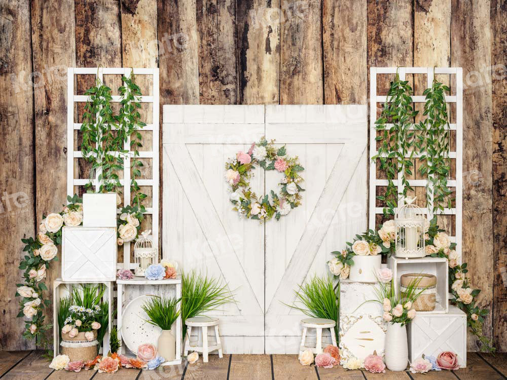 Kate Spring Easter Flower Barn Backdrop Designed by Emetselch - Kate Backdrop AU