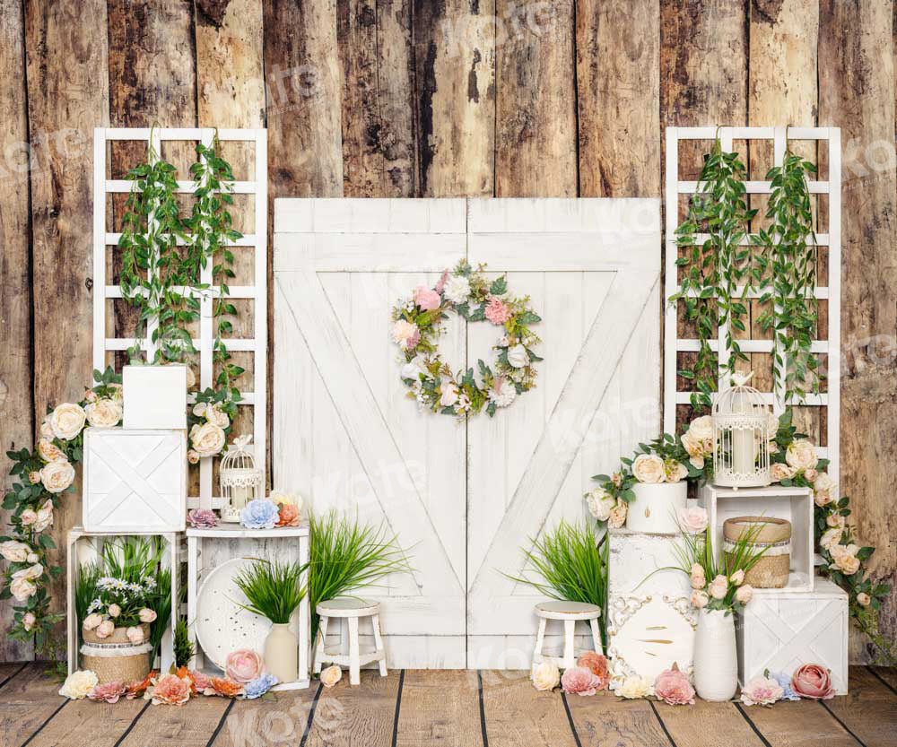 Kate Spring Easter Flower Barn Backdrop Designed by Emetselch - Kate Backdrop AU