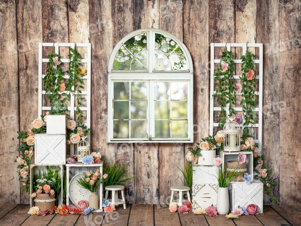 Kate Spring Easter Backdrop Flower Wood Designed by Emetselch - Kate Backdrop AU