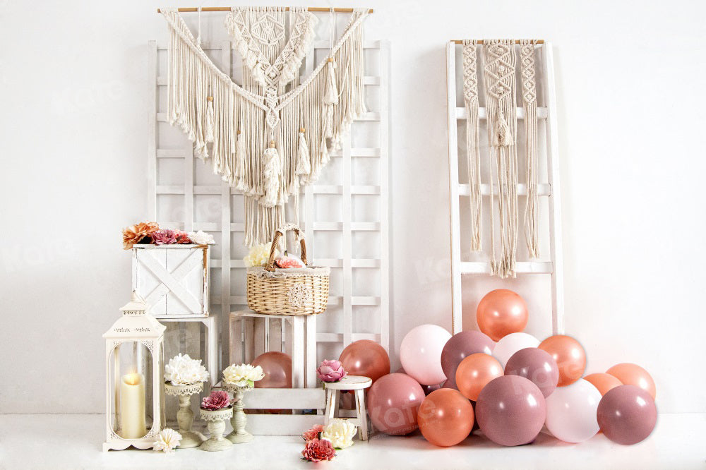 Kate Boho Floral Balloon Backdrop for Photography - Kate Backdrop AU