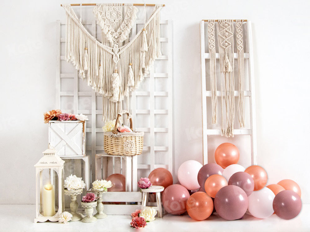 Kate Boho Floral Balloon Backdrop for Photography - Kate Backdrop AU