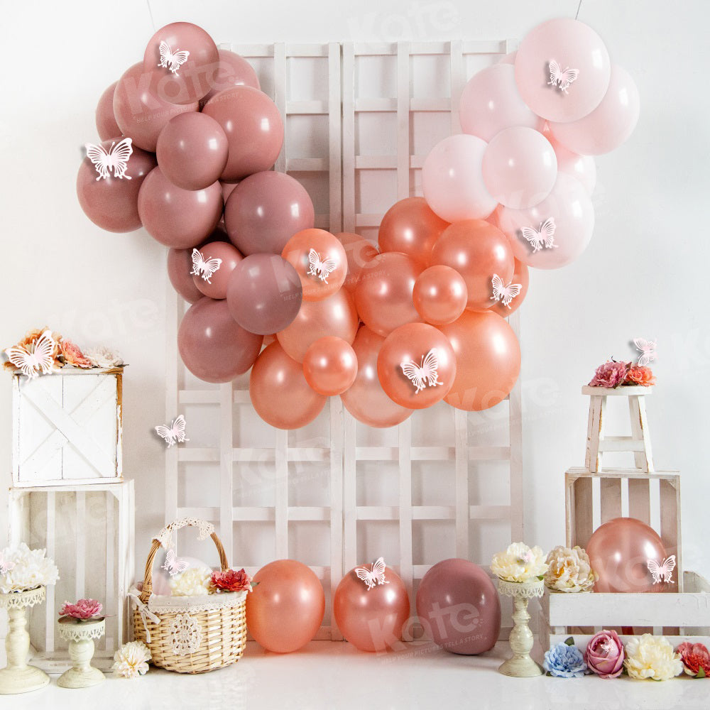 Kate Spring Boho Swag Balloon Backdrop for Photography - Kate Backdrop AU