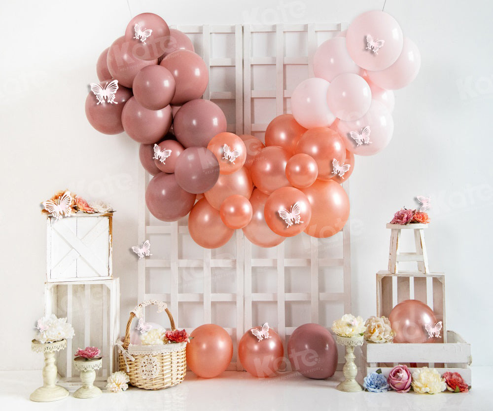 Kate Spring Boho Swag Balloon Backdrop for Photography - Kate Backdrop AU