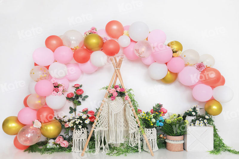 Kate Spring Backdrop Floral Balloon Tent for Photography - Kate Backdrop AU