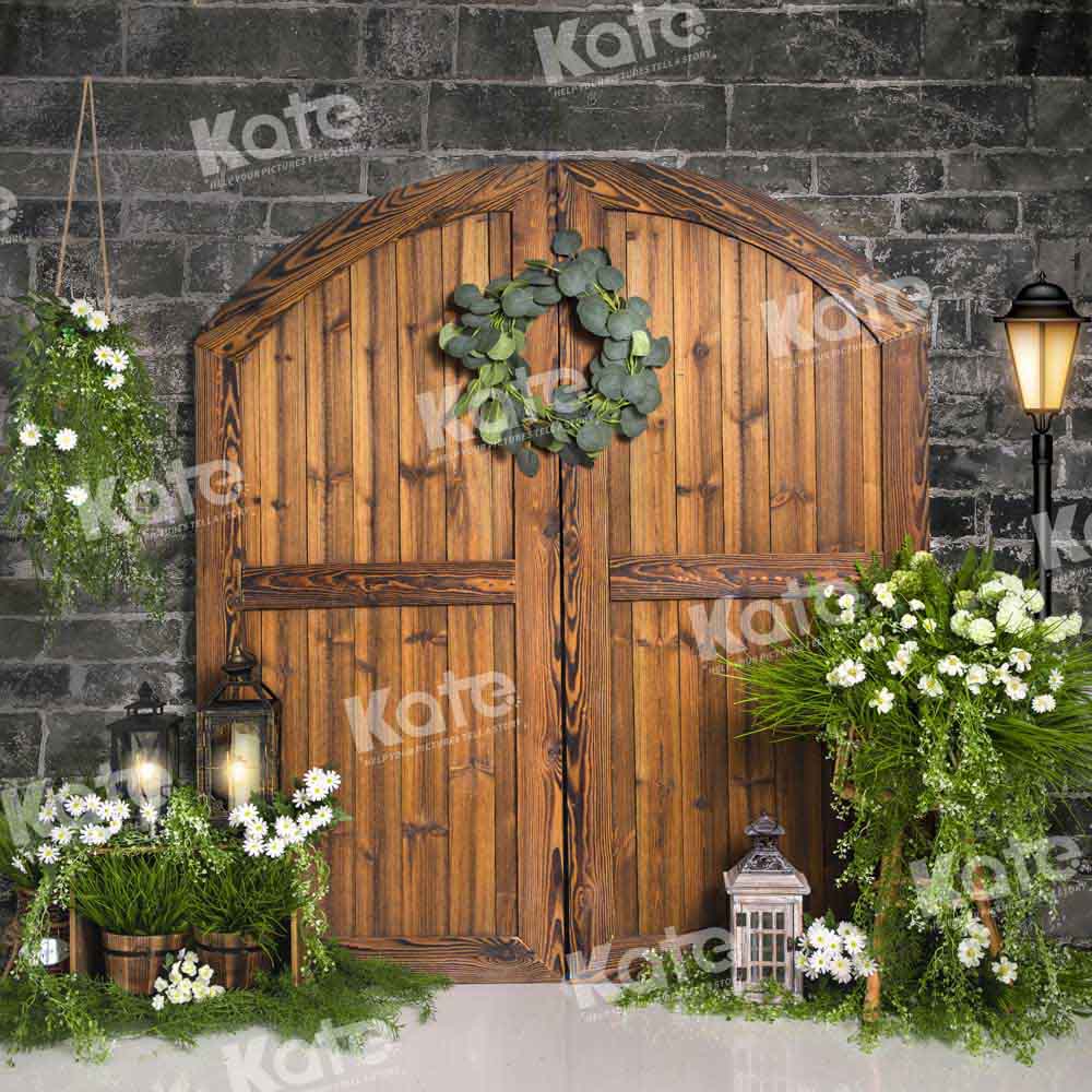 Kate Spring Grassland Backdrop Barn Door Designed by Emetselch - Kate Backdrop AU