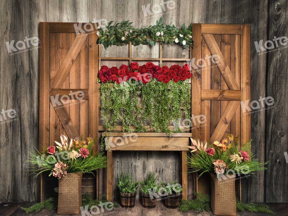 Kate Rose Vine Retro Wood Backdrop Designed by Emetselch - Kate Backdrop AU