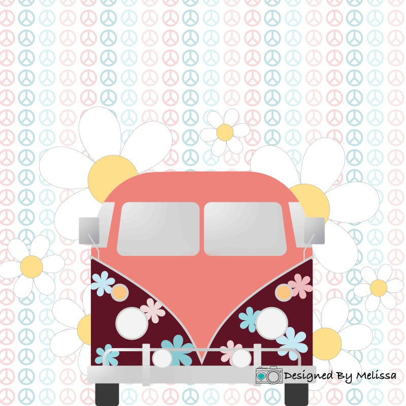 Kate Groovy Peace Backdrop Designed by Melissa King - Kate Backdrop AU