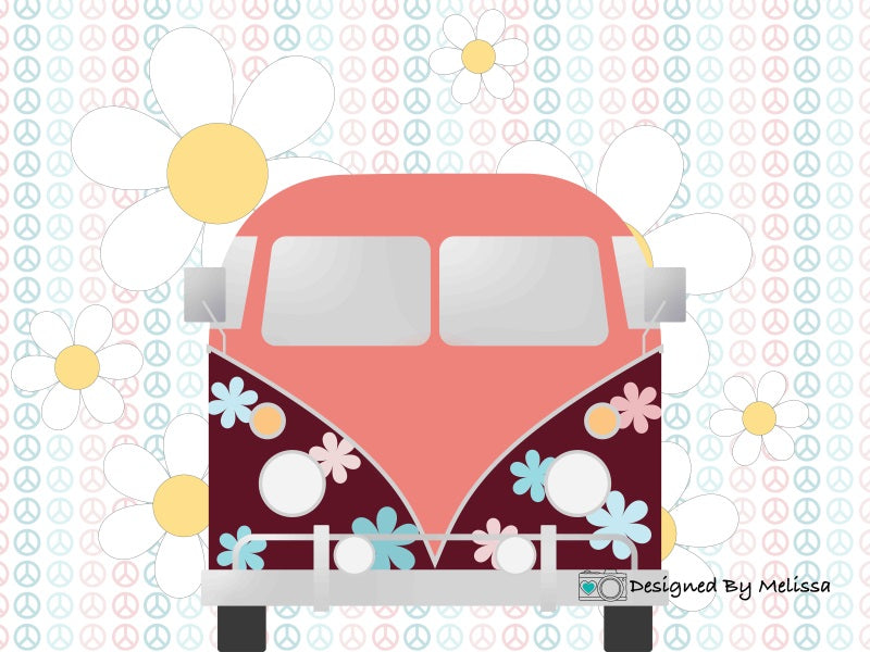 Kate Groovy Peace Backdrop Designed by Melissa King - Kate Backdrop AU