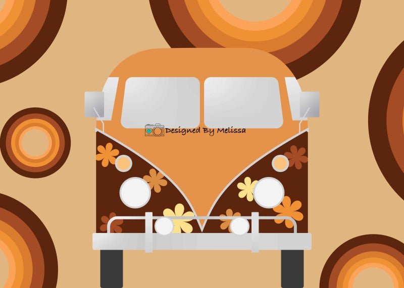Kate Groovy Van Backdrop Flower Designed by Melissa King - Kate Backdrop AU