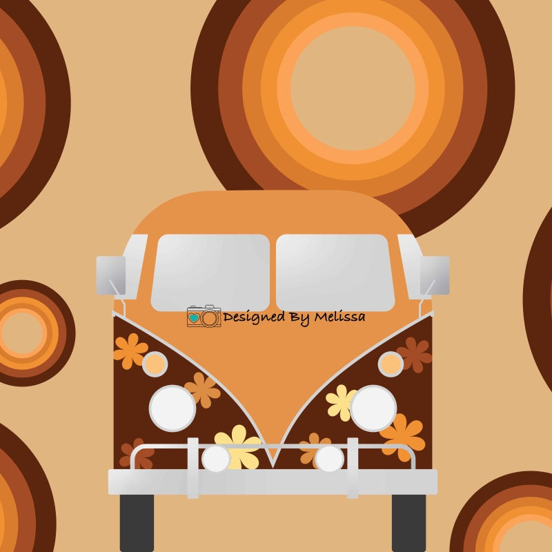 Kate Groovy Van Backdrop Flower Designed by Melissa King - Kate Backdrop AU