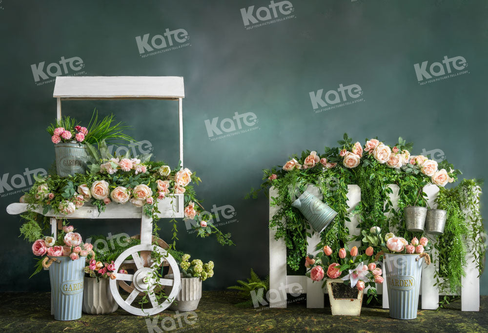 Kate Green Spring Backdrop Grassland Flowers Designed by Emetselch - Kate Backdrop AU
