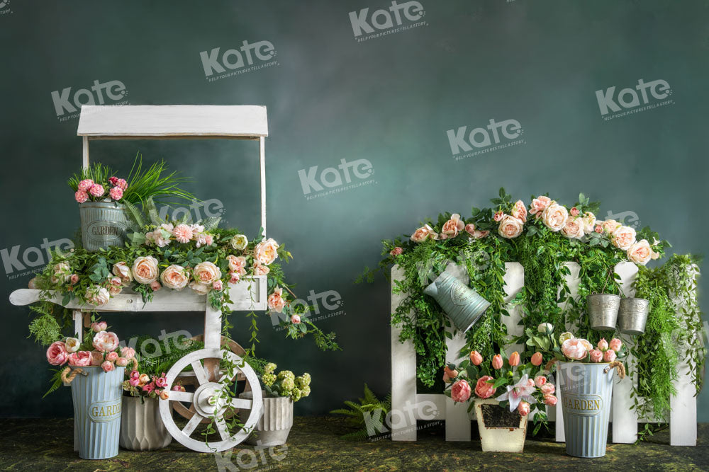 Kate Green Spring Backdrop Grassland Flowers Designed by Emetselch - Kate Backdrop AU