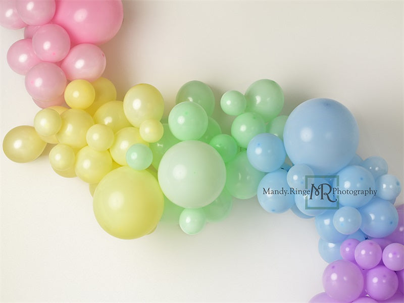 Kate Pastel Rainbow Garland Backdrop Designed by Mandy Ringe Photography - Kate Backdrop AU