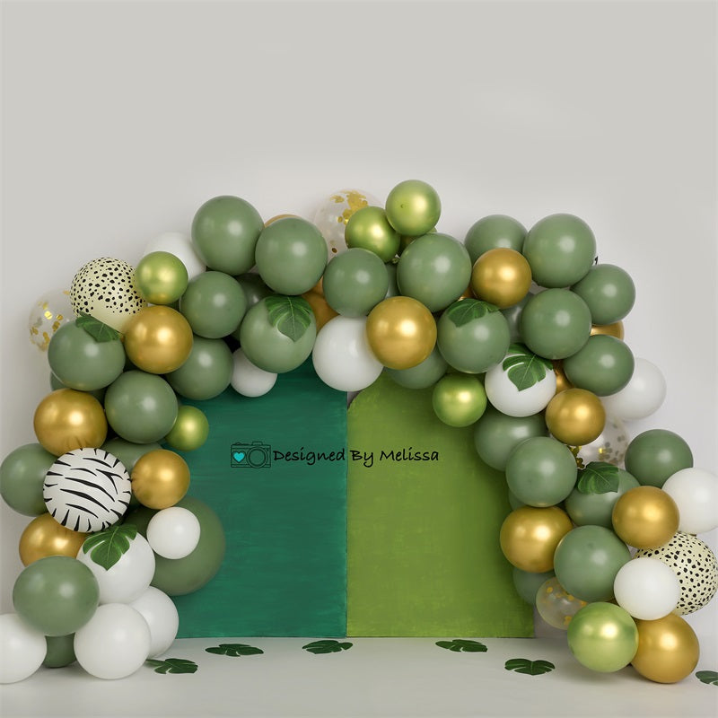 Kate Jungle Greens Backdrop Balloon Designed by Melissa King - Kate Backdrop AU
