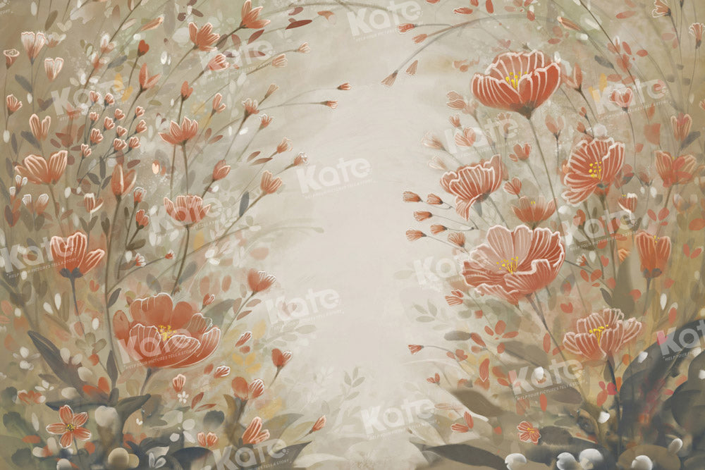 Kate Portrait Flowers Backdrop Hand Painted Fine Art Designed by GQ - Kate Backdrop AU