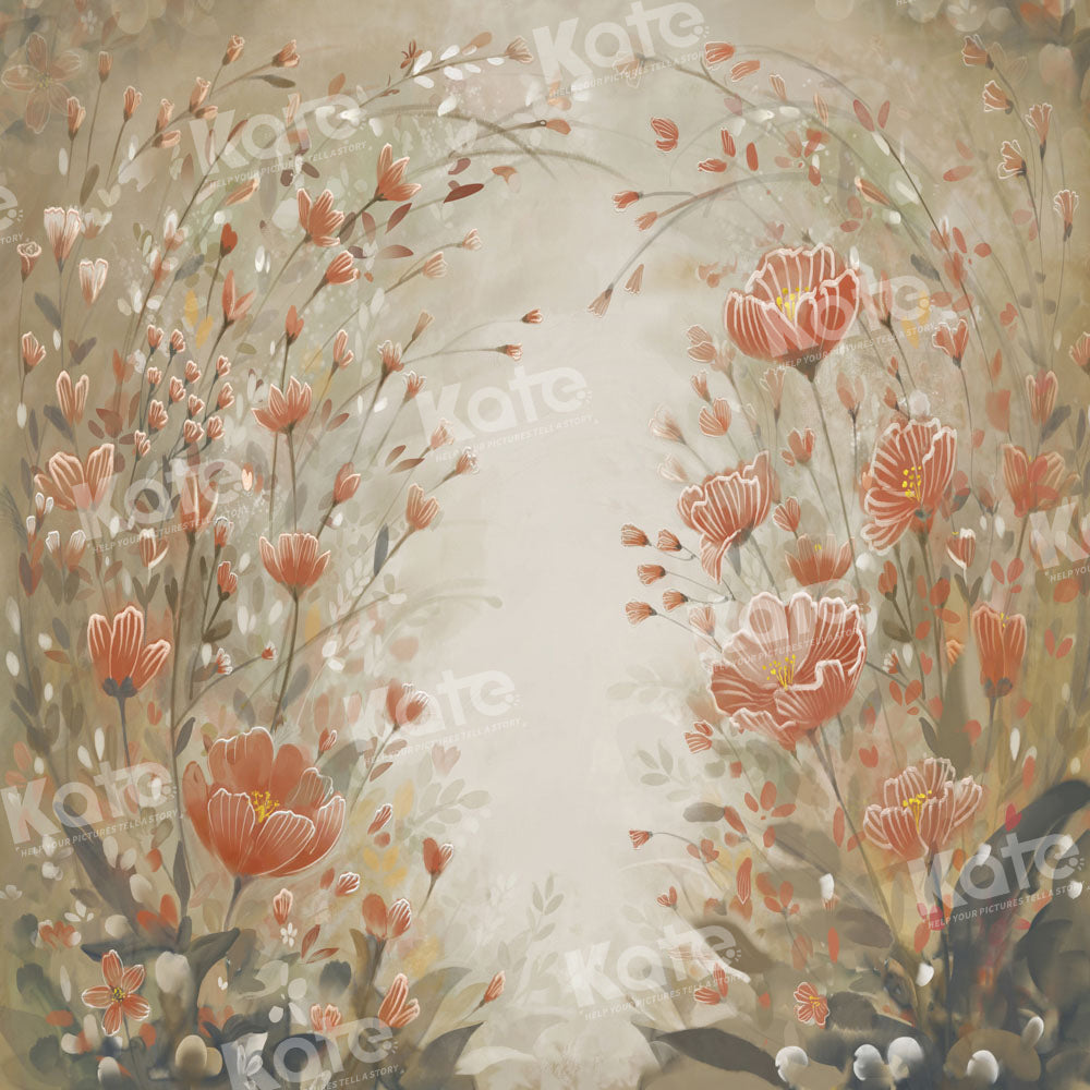 Kate Portrait Flowers Backdrop Hand Painted Fine Art Designed by GQ - Kate Backdrop AU