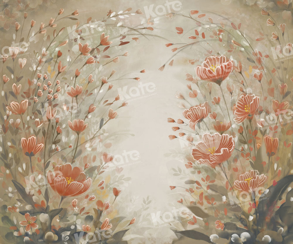 Kate Portrait Flowers Backdrop Hand Painted Fine Art Designed by GQ - Kate Backdrop AU