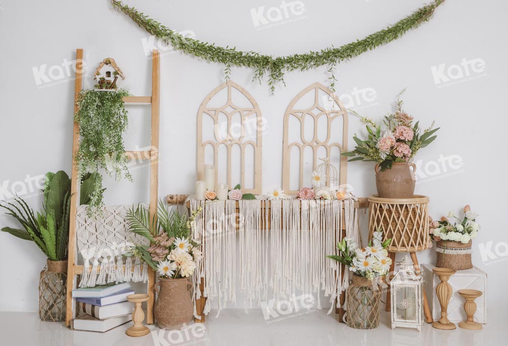 Kate Boho Backdrop Green Plants Summer Hawaii Designed by Emetselch - Kate Backdrop AU