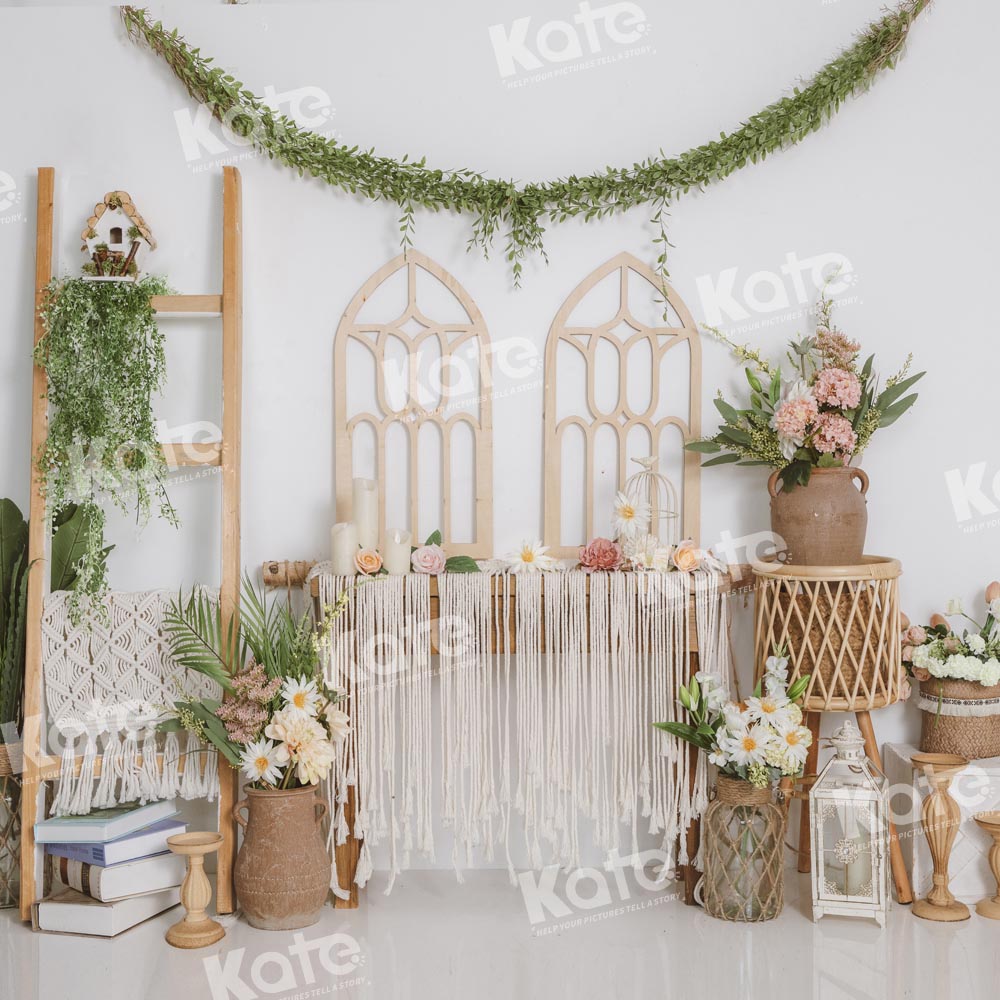 Kate Boho Backdrop Green Plants Summer Hawaii Designed by Emetselch - Kate Backdrop AU