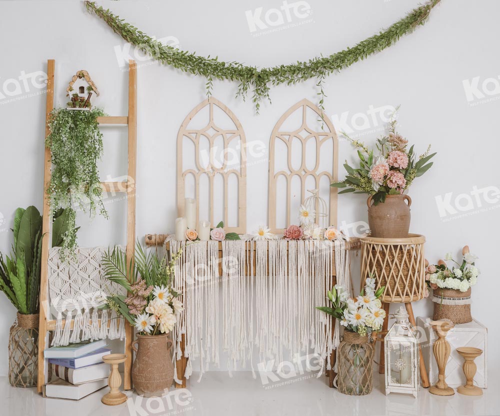 Kate Boho Backdrop Green Plants Summer Hawaii Designed by Emetselch - Kate Backdrop AU