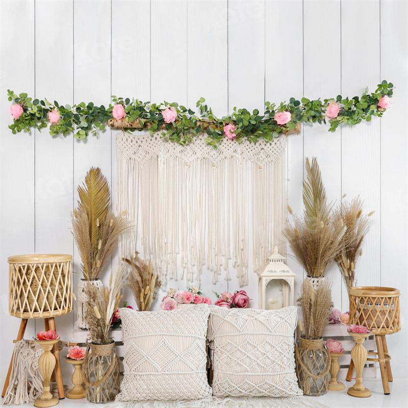 Kate Spring Boho Flower Backdrop Pillow for Photography - Kate Backdrop AU