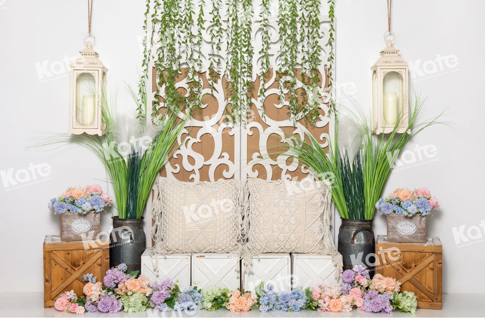 Kate Spring Flowers Backdrop Pillow Designed by Emetselch - Kate Backdrop AU