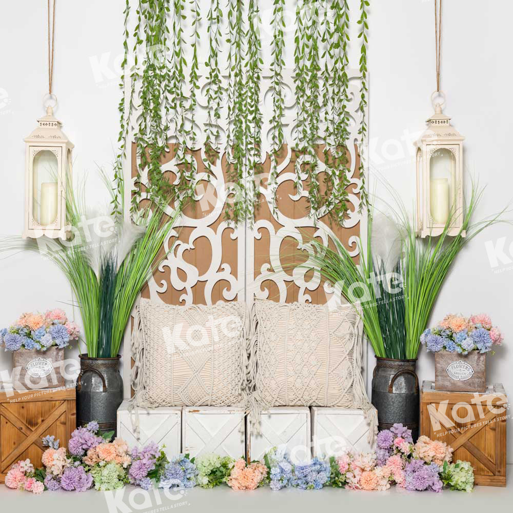 Kate Spring Flowers Backdrop Pillow Designed by Emetselch - Kate Backdrop AU