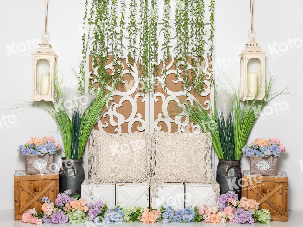 Kate Spring Flowers Backdrop Pillow Designed by Emetselch - Kate Backdrop AU