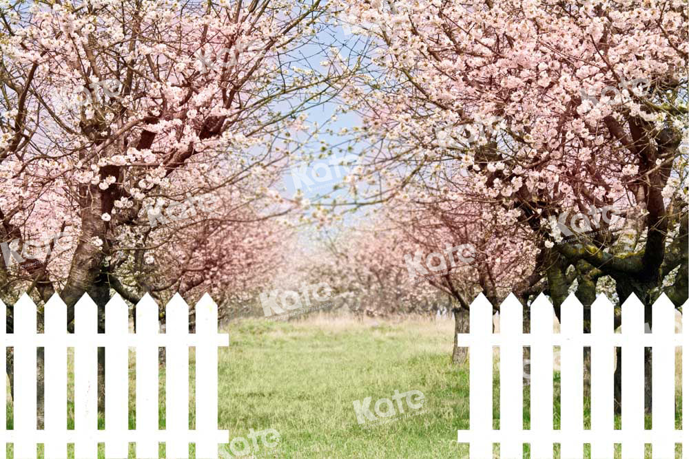 Kate Spring Flower Tree Backdrop Fence Designed by Chain Photography - Kate Backdrop AU