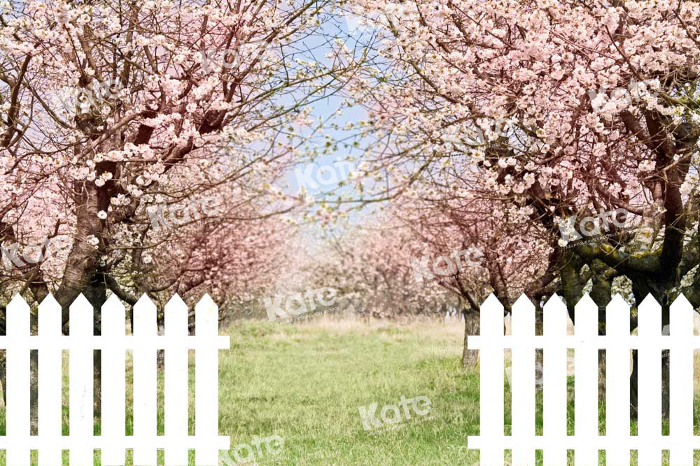 Kate Spring Flower Tree Backdrop Fence Designed by Chain Photography - Kate Backdrop AU