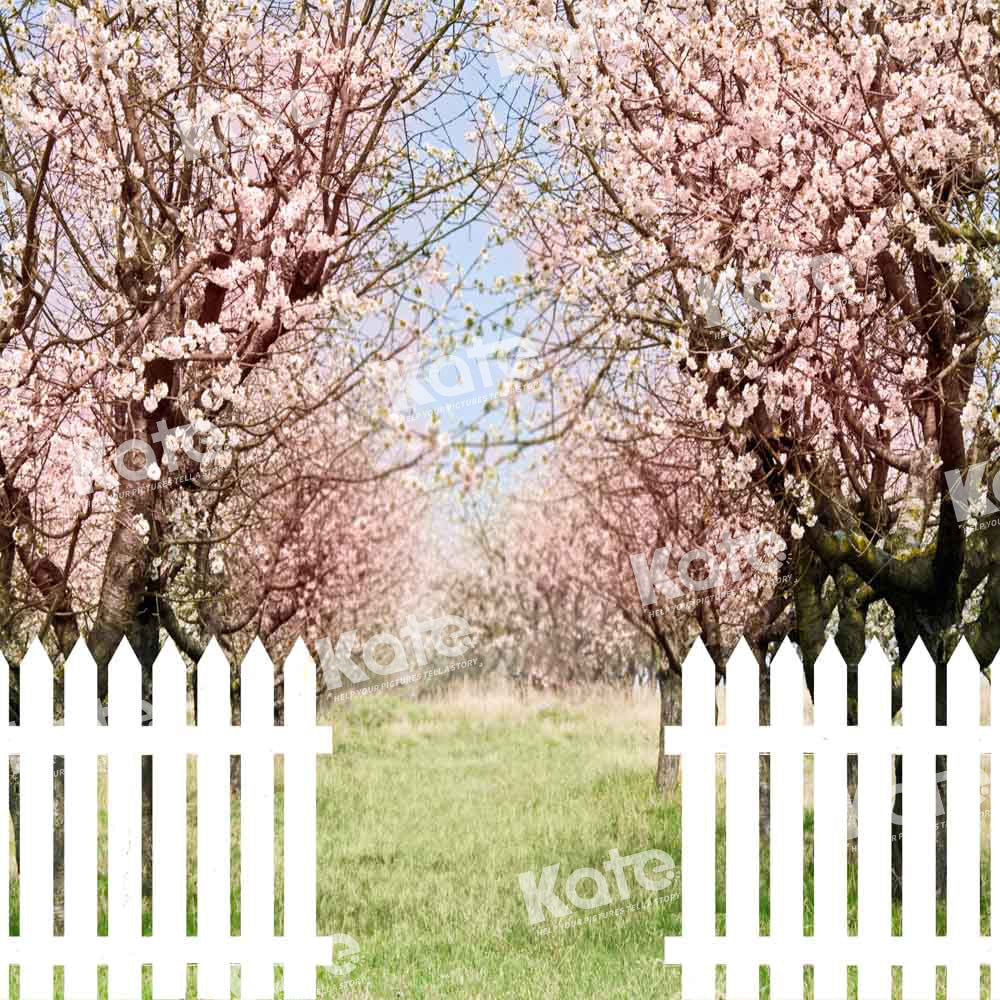 Kate Spring Flower Tree Backdrop Fence Designed by Chain Photography - Kate Backdrop AU