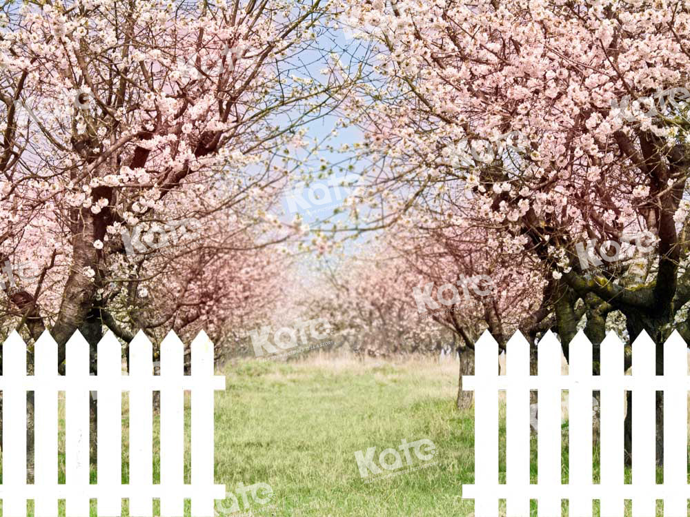 Kate Spring Flower Tree Backdrop Fence Designed by Chain Photography - Kate Backdrop AU