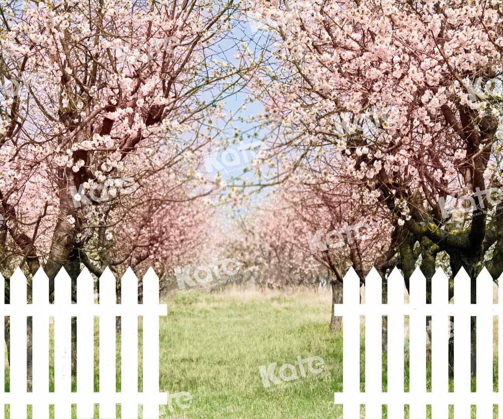 Kate Spring Flower Tree Backdrop Fence Designed by Chain Photography - Kate Backdrop AU