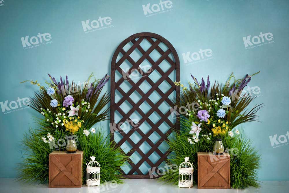 Kate Spring Backdrop Green Wall Flowers Plants Designed by Emetselch - Kate Backdrop AU