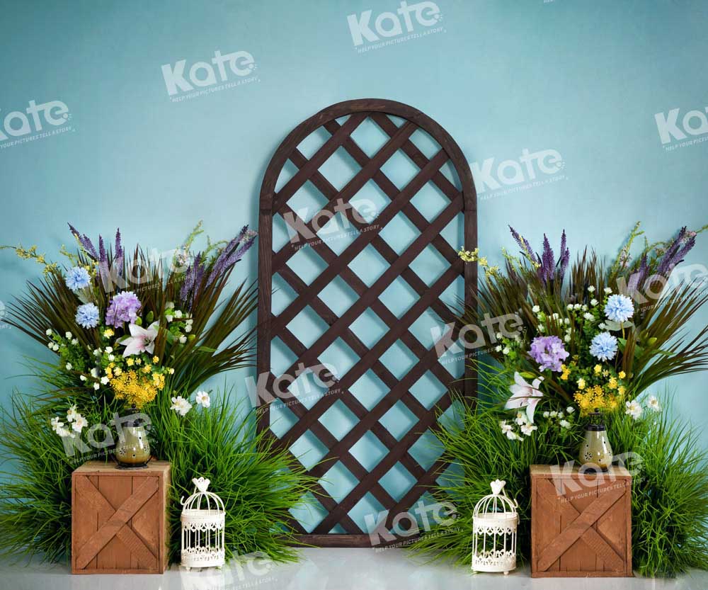 Kate Spring Backdrop Green Wall Flowers Plants Designed by Emetselch - Kate Backdrop AU