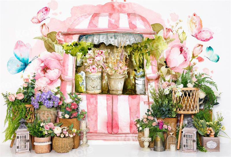Kate Spring Backdrop Flower Shed Pink for Photography - Kate Backdrop AU