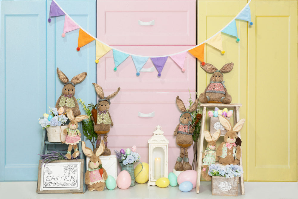 Kate Easter Bunny Backdrop Egg Pink Designed by Emetselch - Kate Backdrop AU
