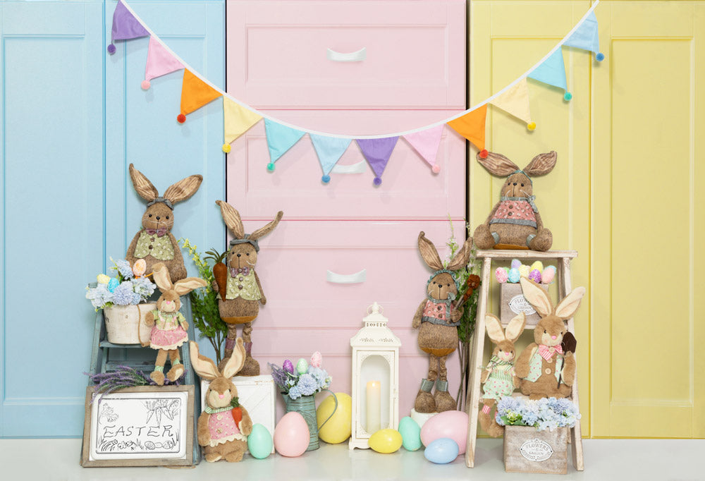 Kate Easter Bunny Backdrop Egg Pink Designed by Emetselch - Kate Backdrop AU