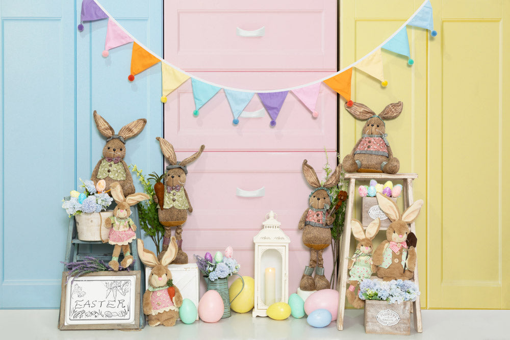 Kate Easter Bunny Backdrop Egg Pink Designed by Emetselch - Kate Backdrop AU