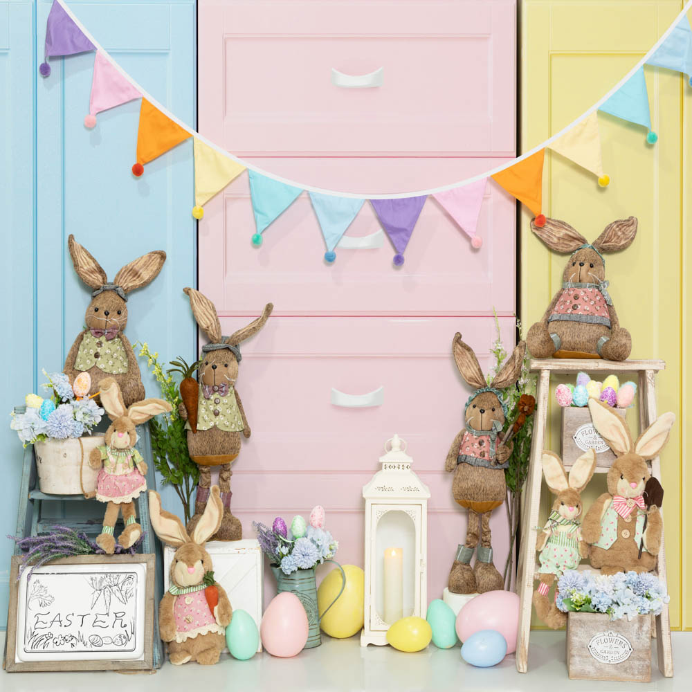 Kate Easter Bunny Backdrop Egg Pink Designed by Emetselch - Kate Backdrop AU