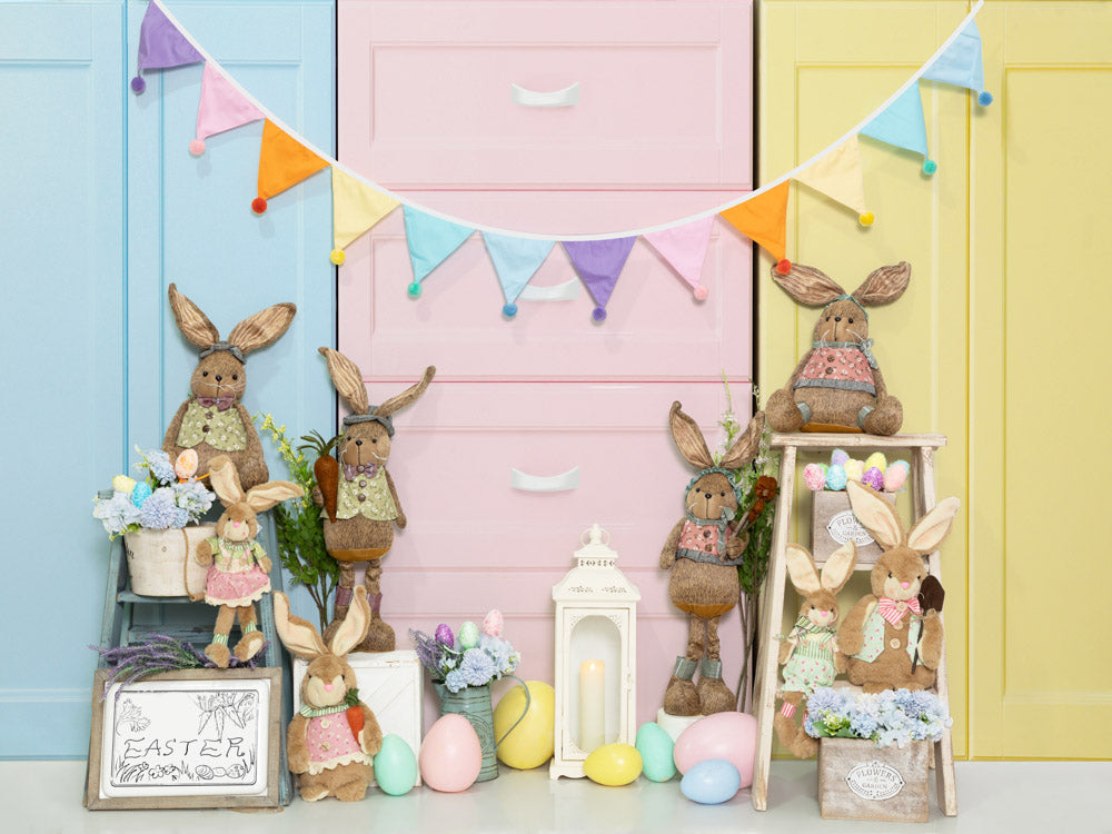 Kate Easter Bunny Backdrop Egg Pink Designed by Emetselch - Kate Backdrop AU