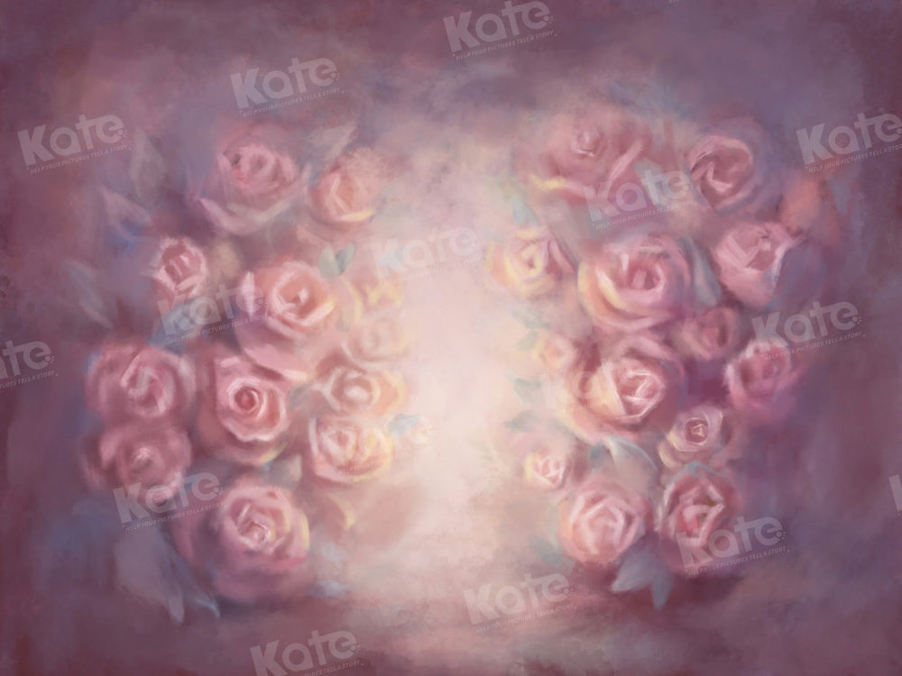 Kate Pink Painting Floral Backdrop Portrait Fine Art Designed by GQ - Kate Backdrop AU
