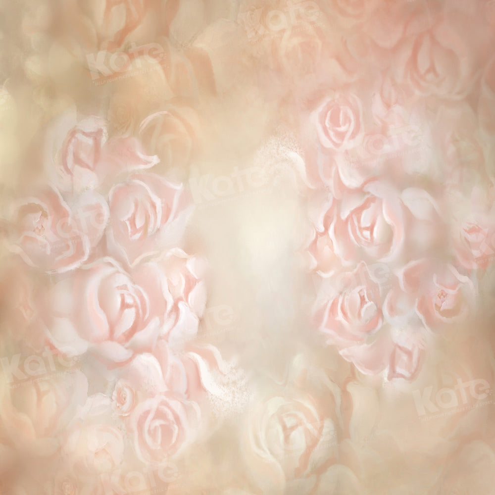 Kate Beige Pink Floral Backdrop Portrait Fine Art Designed by GQ - Kate Backdrop AU